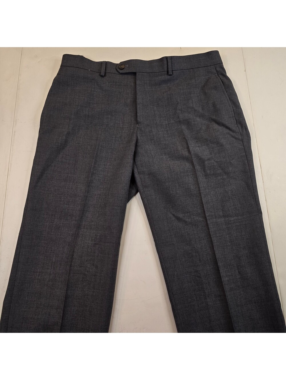 Lauren Ralph Wool Dress Pants Mens 33x30 Grey Comfort Flat Front Trouser USA